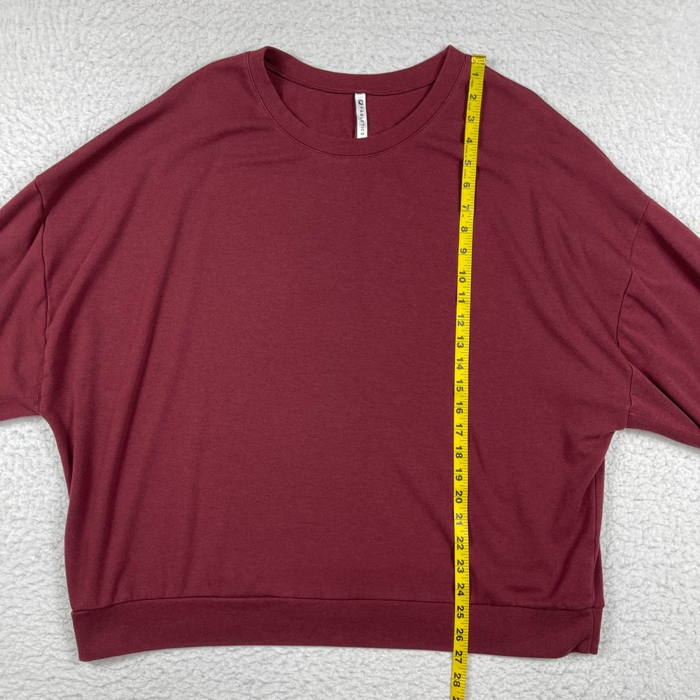 Fabletics Sweatshirt Womens XL Burgundy Cinch Tie Cuff‎ Long Sleeve Athleisure - Picture 5 of 7
